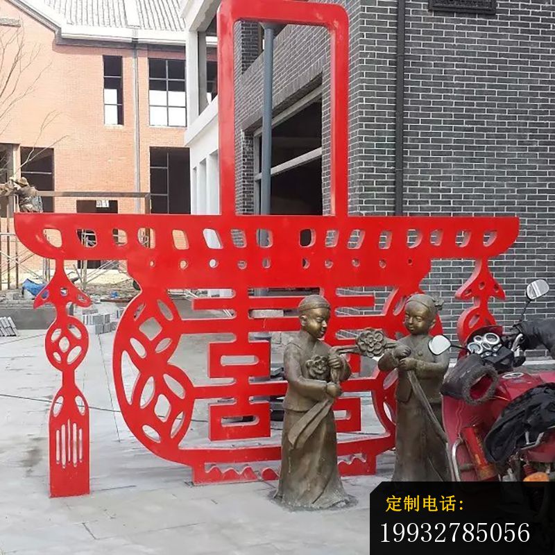 广场不锈钢剪纸雕塑_800*800