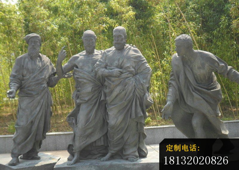 西方名人铜雕公园人物雕塑 (1)_800*571