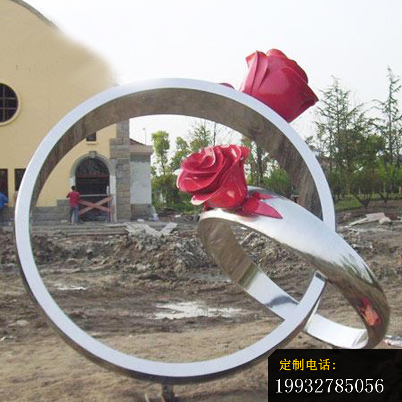 广场景观摆件，不锈钢戒指雕塑_800*800