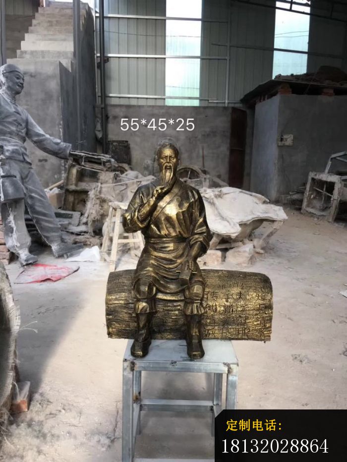 古代名匠鲁班人物铜雕_700*932