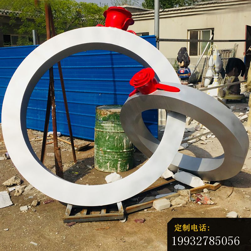 广场景观摆件，不锈钢婚戒雕塑 (1)_800*800