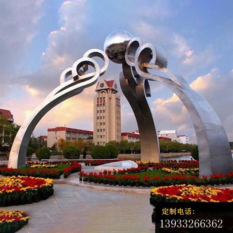 广场不锈钢如意抽象雕塑_800*800
