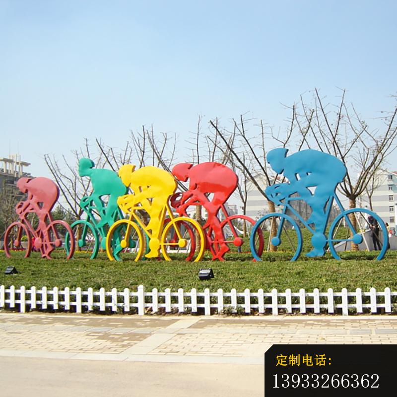 公园不锈钢赛车运动抽象雕塑_800*800