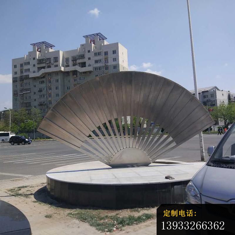 不锈钢扇子景观雕塑_800*800