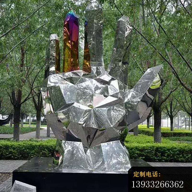 公园不锈钢手掌景观摆件雕塑_800*800