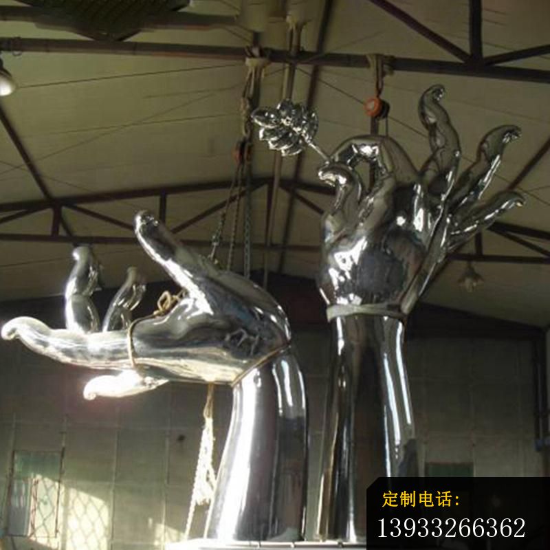 广场不锈钢手托太阳景观雕塑_800*800