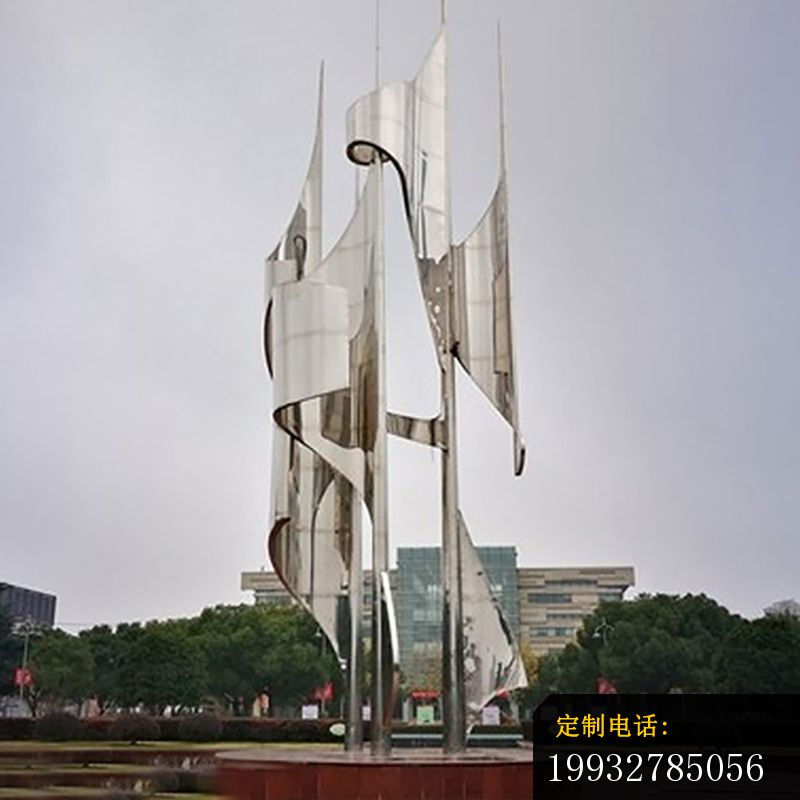 不锈钢树叶旋风   广场景观雕塑_800*800