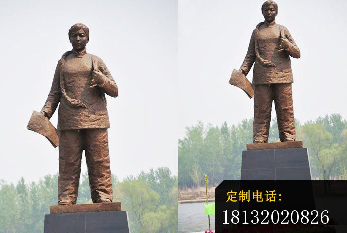 杨三姐铜雕广场人物雕塑_700*470