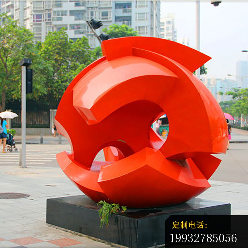 广场抽象雕塑，不锈钢烤漆雕塑_800*800