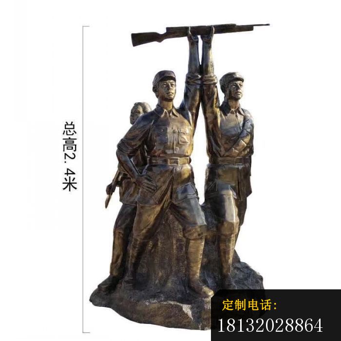 红军胜利人物铜雕_700*700