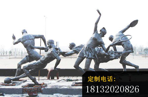 运动雕塑公园景观人物铜雕_600*397