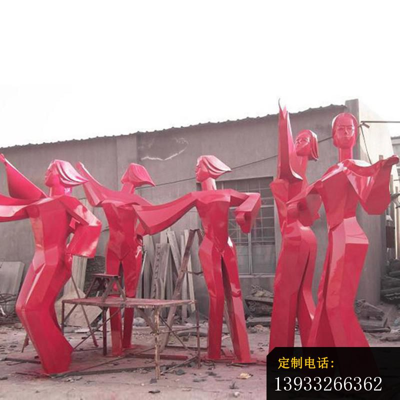 广场不锈钢跳舞美女景观人物雕塑_800*800