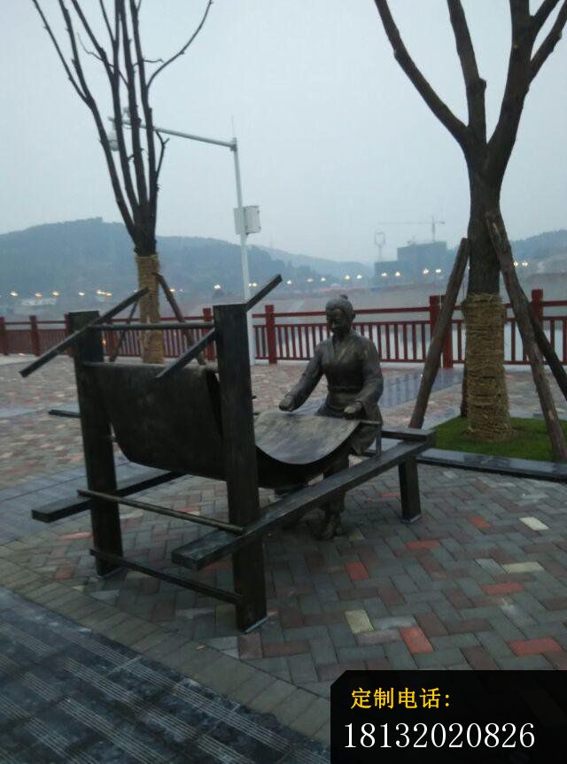 织布铜雕广场景观铜雕 (4)_640*863