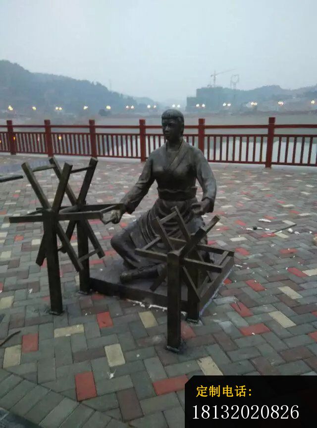 织布铜雕广场景观铜雕 (9)_640*863