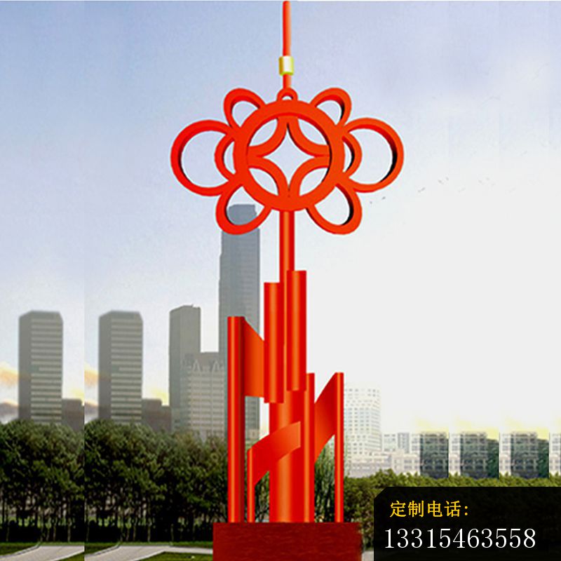城市不锈钢中国结雕塑_800*800