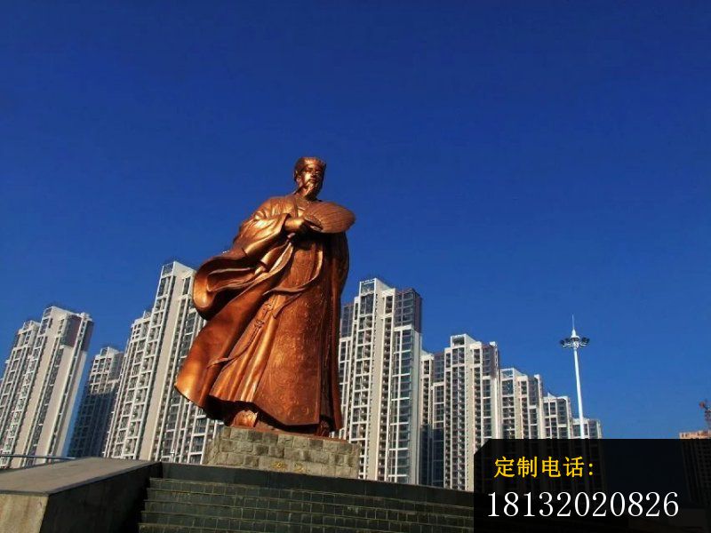 诸葛亮铜雕古代名人雕塑_800*600
