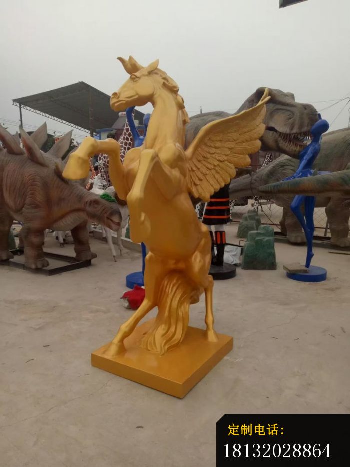 黄铜色飞马雕塑 (1)_700*932