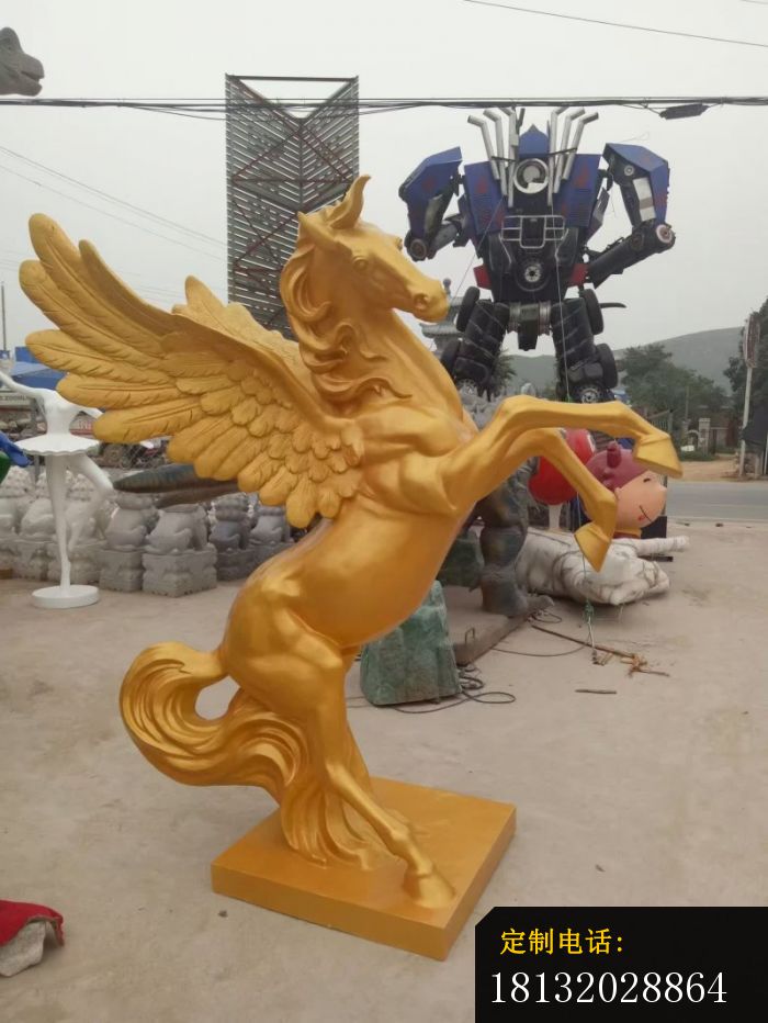 黄铜色飞马雕塑 (2)_700*932