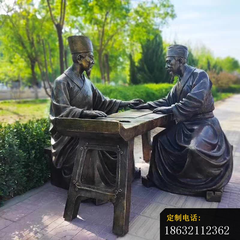 古代人物把脉雕塑_800*800