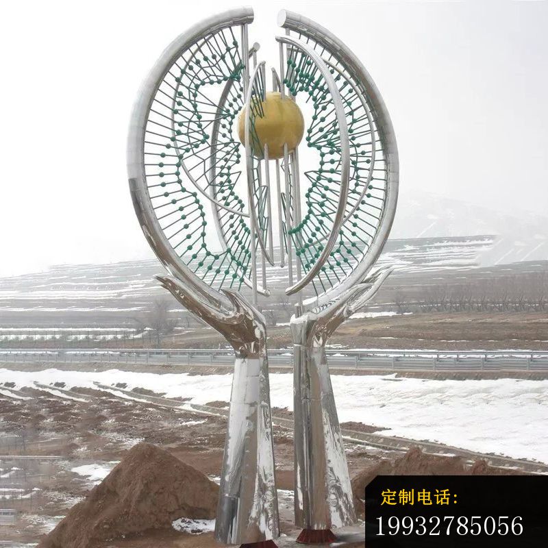 不锈钢双手雕塑，广场不锈钢雕塑_800*800