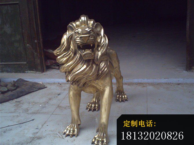 铸铜狮子雕塑西洋狮子铜雕 (5)_670*502