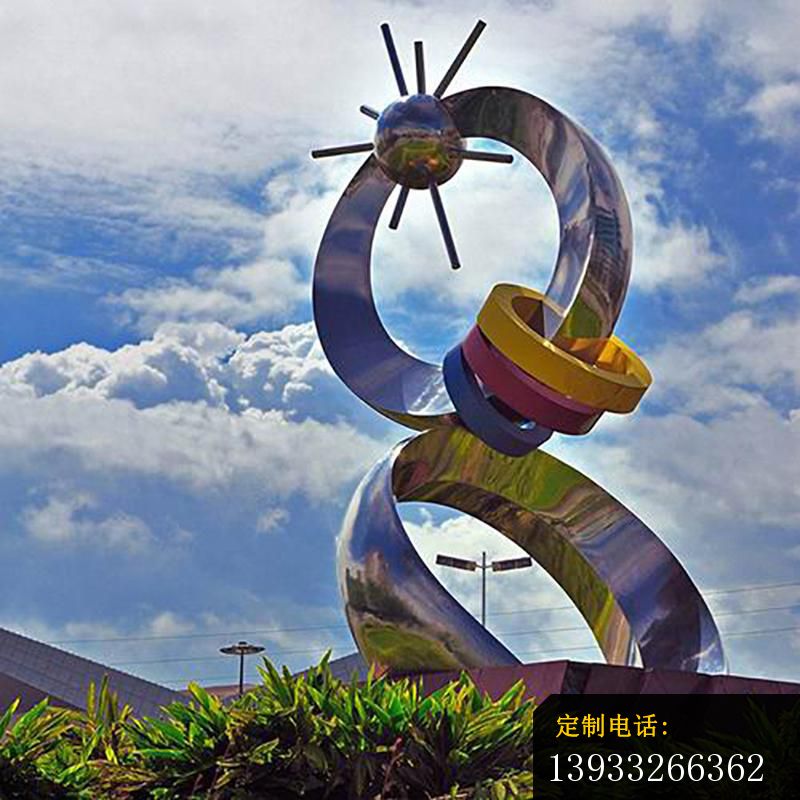 广场不锈钢相接花环景观雕塑_800*800