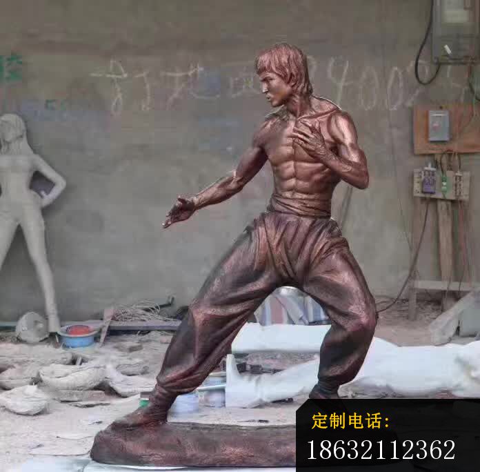 李小龙人物铜雕_696*684
