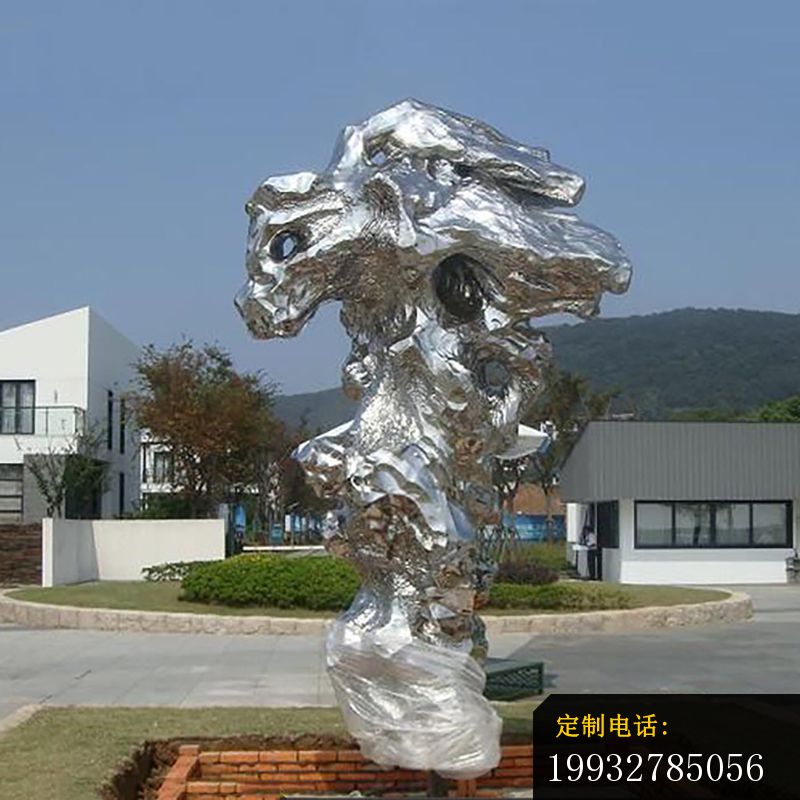 抽象创意块状广场景观雕塑，不锈钢雕塑_800*800