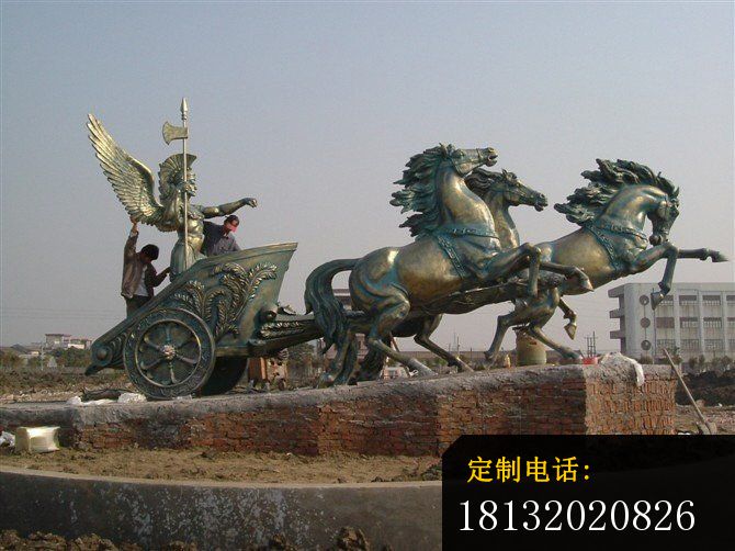 阿波罗战车铜雕，广场景观铜雕 (4)_670*502