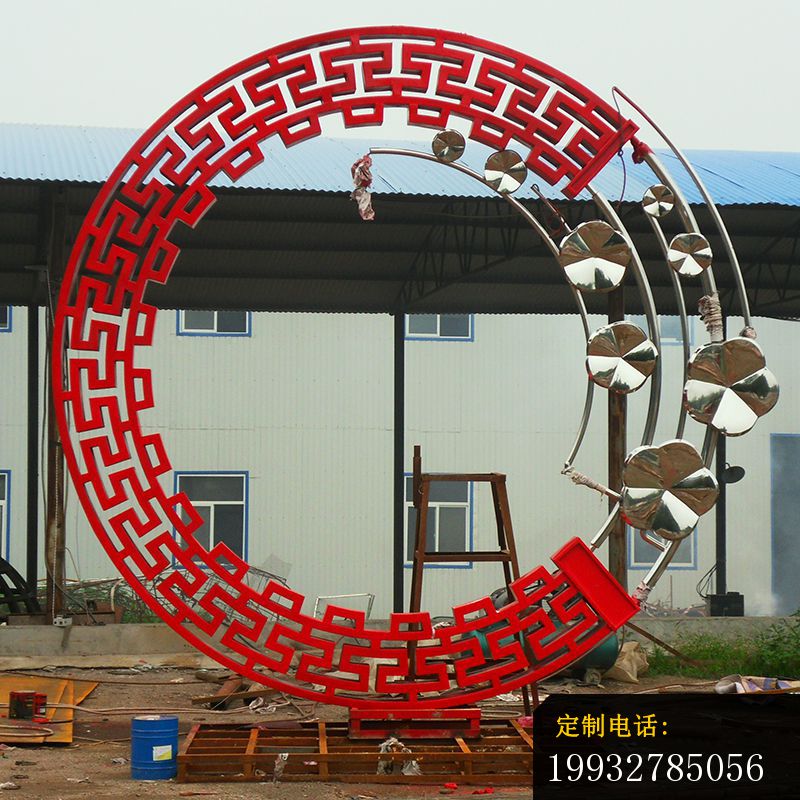 不锈钢花环雕塑，不锈钢圆圈雕塑 (2)_800*800