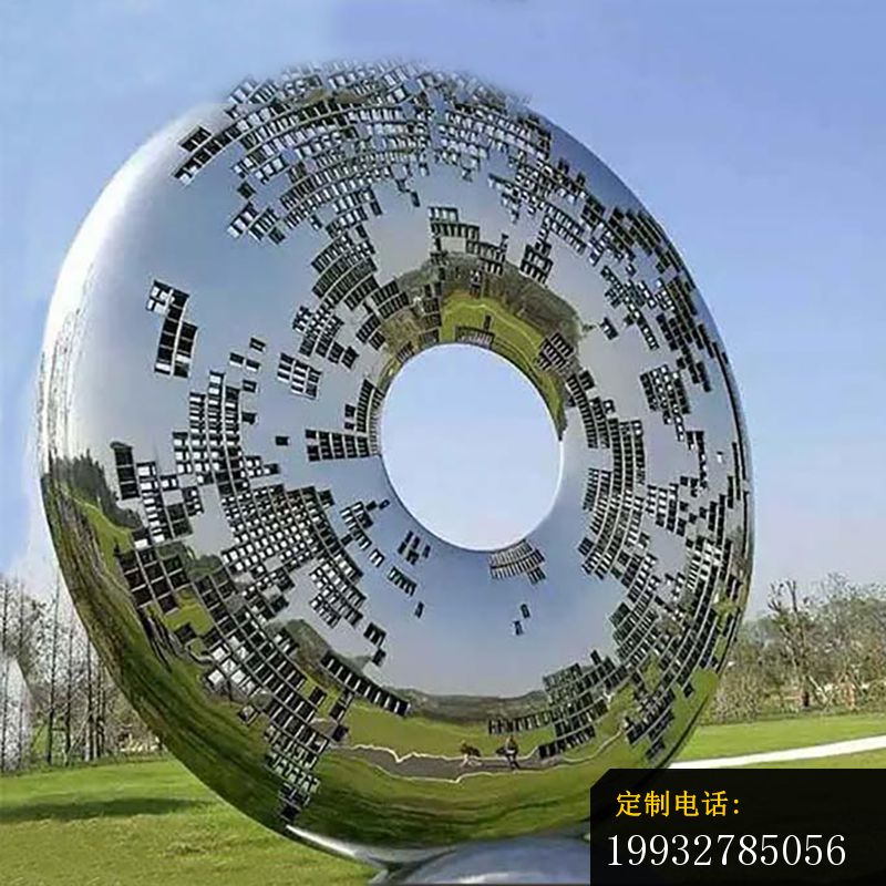 大型环形公园景观雕塑，不锈钢雕塑_800*800