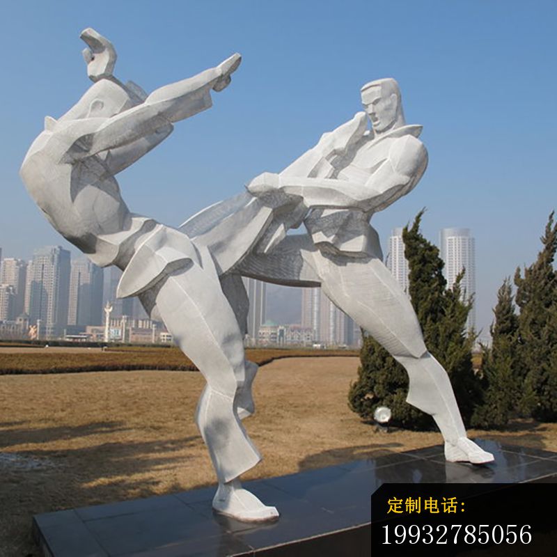 武术雕塑  不锈钢抽象人物_800*800