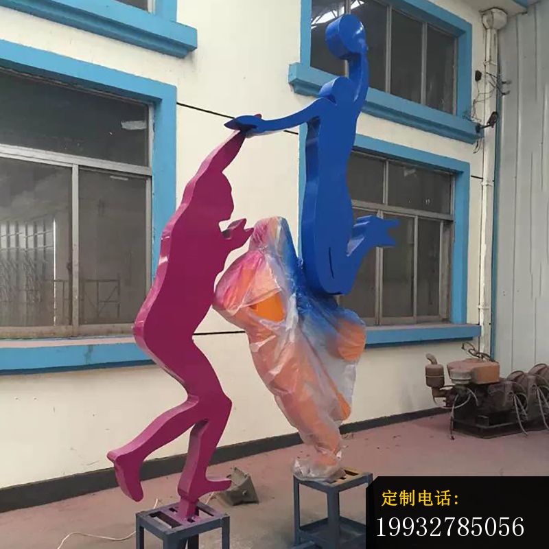 不锈钢打篮球雕塑，广场不锈钢运动雕塑 (3)_800*800