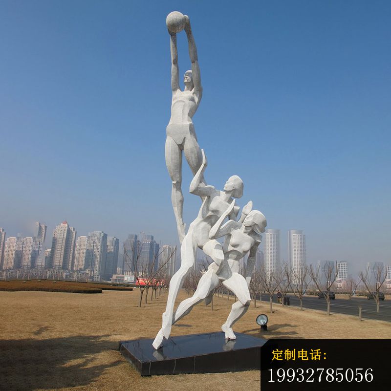 投篮雕塑，不锈钢运动雕塑 (1)_800*800