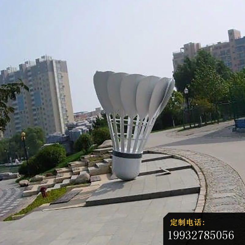不锈钢羽毛球雕塑，广场不锈钢雕塑_800*800