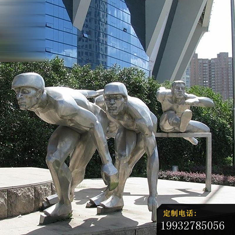 滑冰雕塑，不锈钢运动人物雕塑_800*800