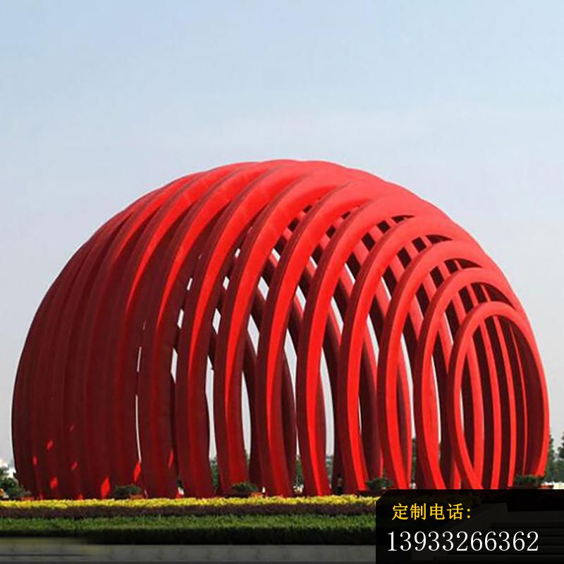 广场不锈钢圆圈景观雕塑_800*800