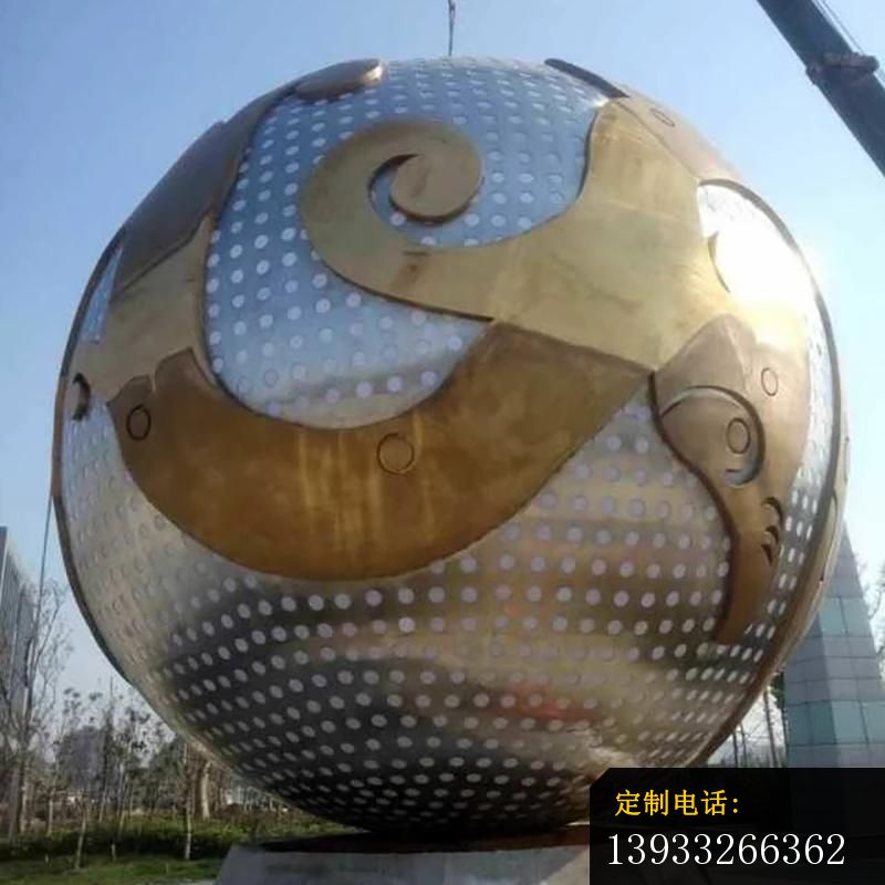 广场不锈钢圆球景观摆件雕塑_800*800