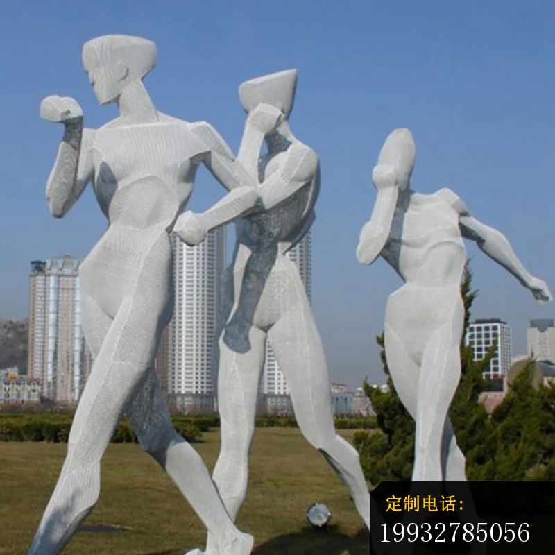 不锈钢运动人物  公园人物雕塑 (4)_800*800