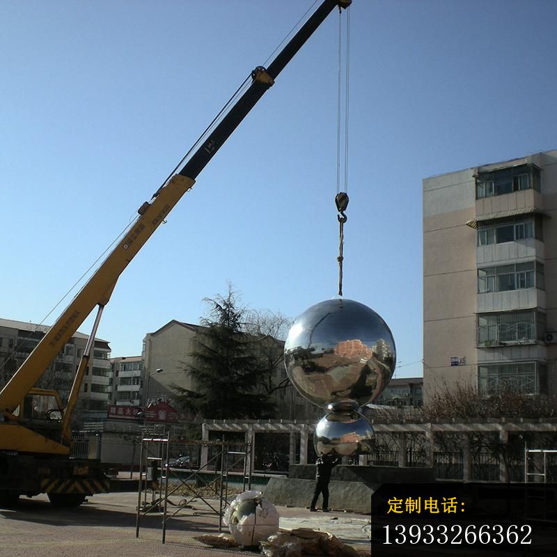广场不锈钢圆球景观摆件雕塑_800*800