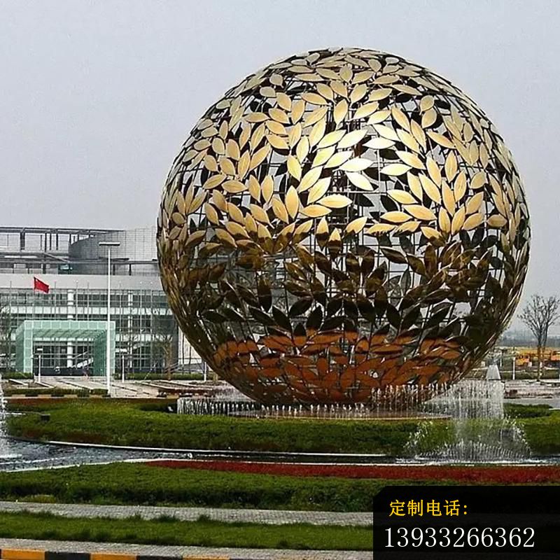 广场不锈钢圆球景观雕塑_800*800
