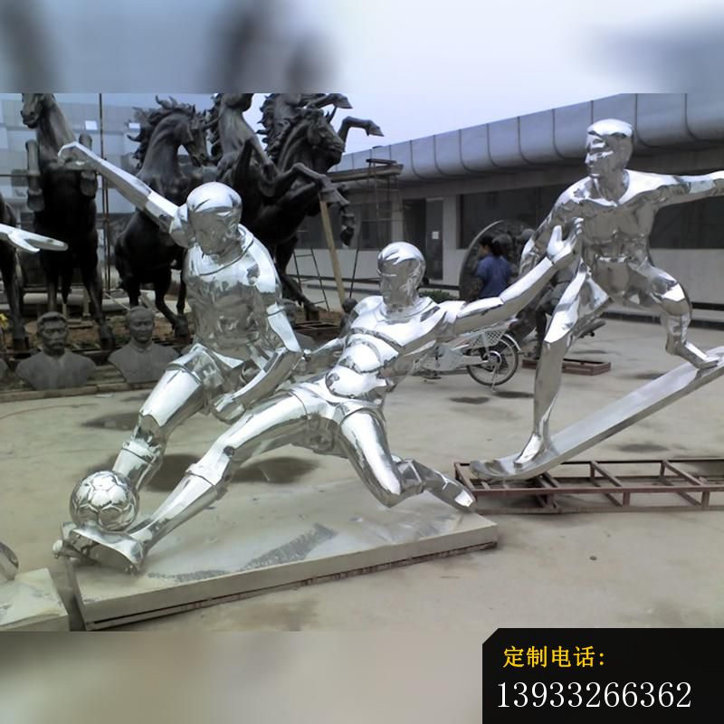 广场不锈钢足球运动人物雕塑_800*800