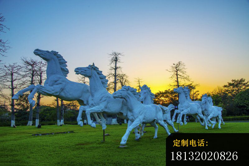 奔跑的马铜雕，公园景观铜雕_800*534