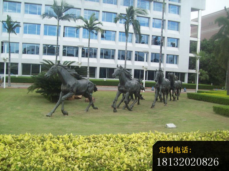 奔跑的马铜雕，企业景观铜雕_800*600