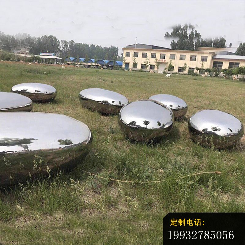 不锈钢水滴座椅雕塑，公园景观摆件_800*800
