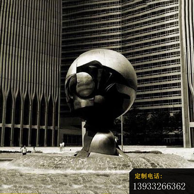 广场不锈钢创意空心球景观雕塑_800*800