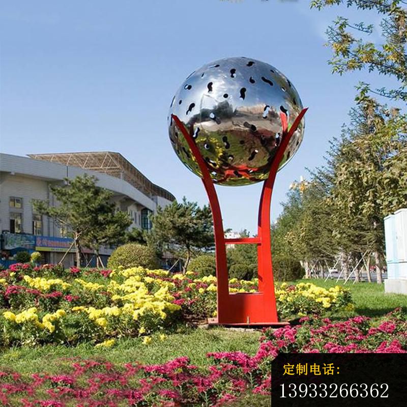 广场不锈钢创意镂空球景观雕塑_800*800