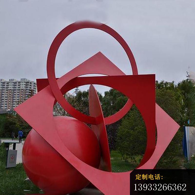 校园不锈钢大型创意红色组合造型雕塑_800*800