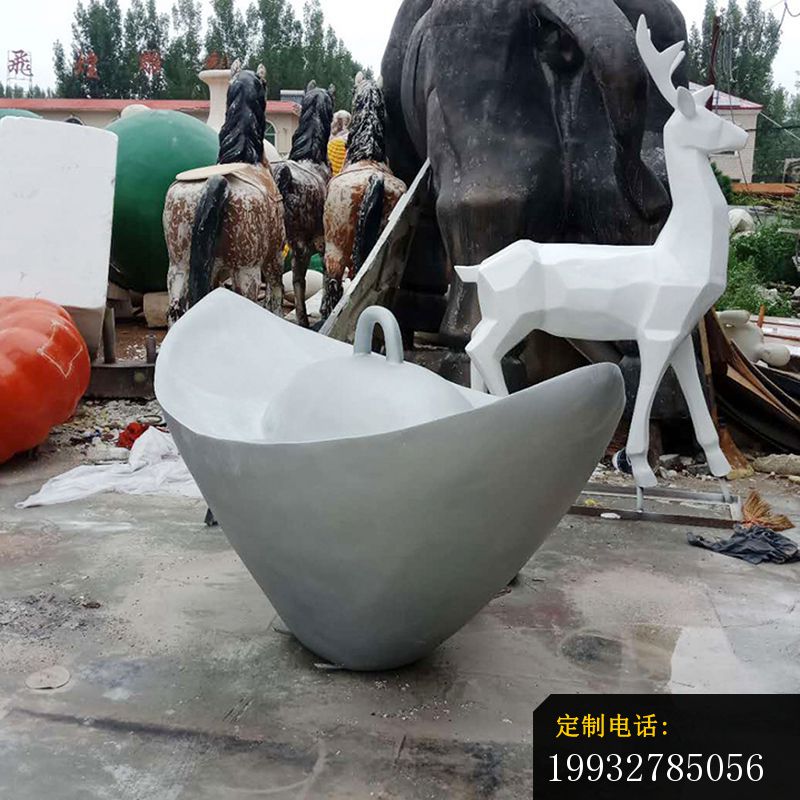 不锈钢元宝雕塑，财源滚滚雕塑 (3)_800*800
