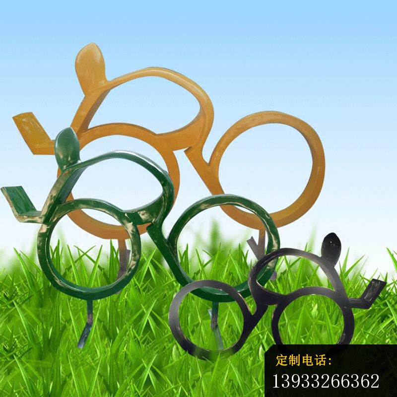 公园不锈钢骑单车人物运动雕塑_800*800